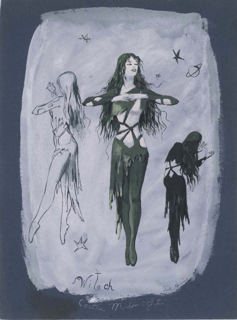 Castle Midnight, costume design for The Witch, a ballet by John Cranko
