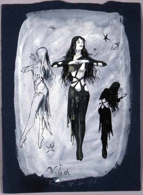 <i>Castle Midnight, </i>costume design for <i>The Witch</i>, a ballet by John Cranko