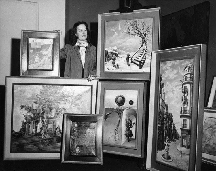 Dorothea Tanning, press photo for solo exhibition at Caresse Crosby Gallery, Washington, D.C.