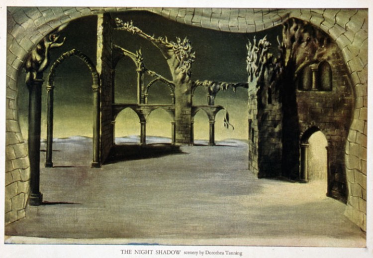 Set design for The Night Shadow, a ballet by George Balanchine