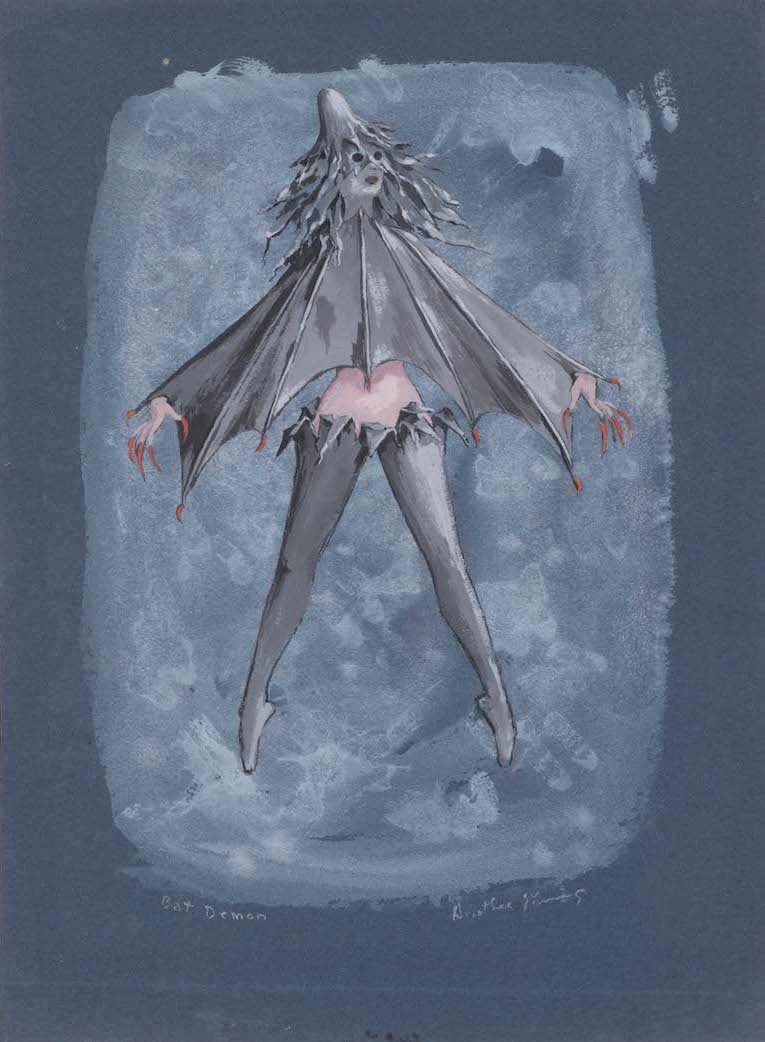 Bat Demon,  costume design for The Witch, a ballet by John Cranko