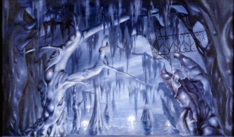 Set design for Bayou, a ballet by George Balanchine