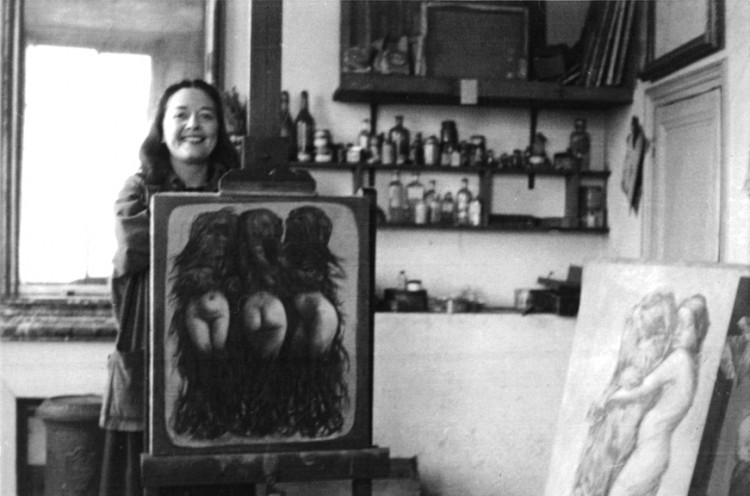 Dorothea Tanning in her studio, Paris