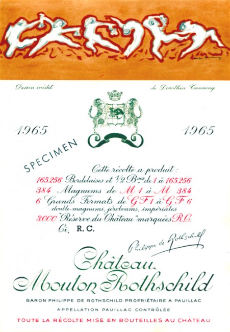 Ch&acirc;teau Mouton Rothschild Wine Label