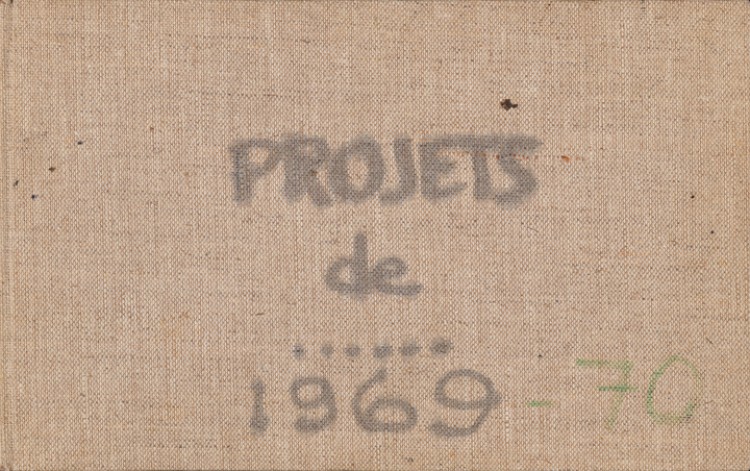 Projets de 1969-70, a sketchbook of designs for sculptures
