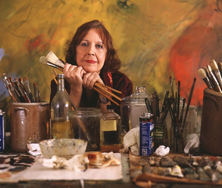 Dorothea Tanning in her studio, New York