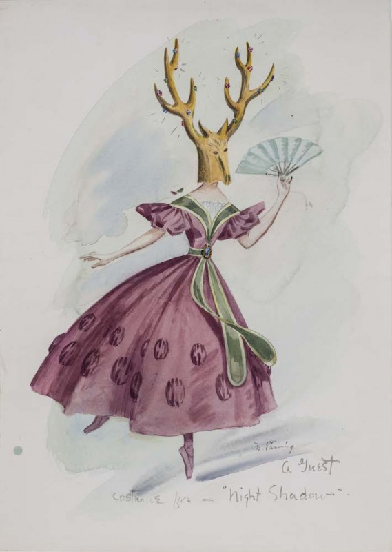 <i>A Guest, </i>costume design for<i> The Night Shadow</i>, a ballet by George Balanchine