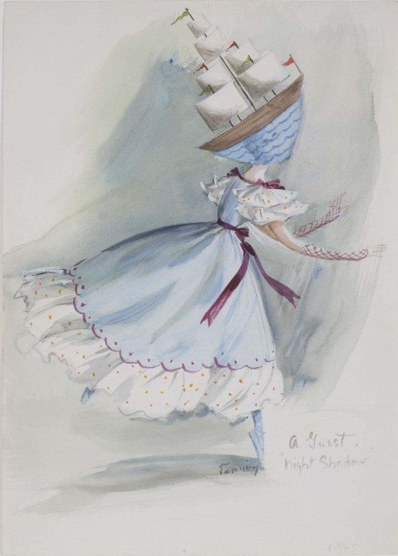 <i>A Guest, </i>costume design for<i> The Night Shadow</i>, a ballet by George Balanchine<i> </i>