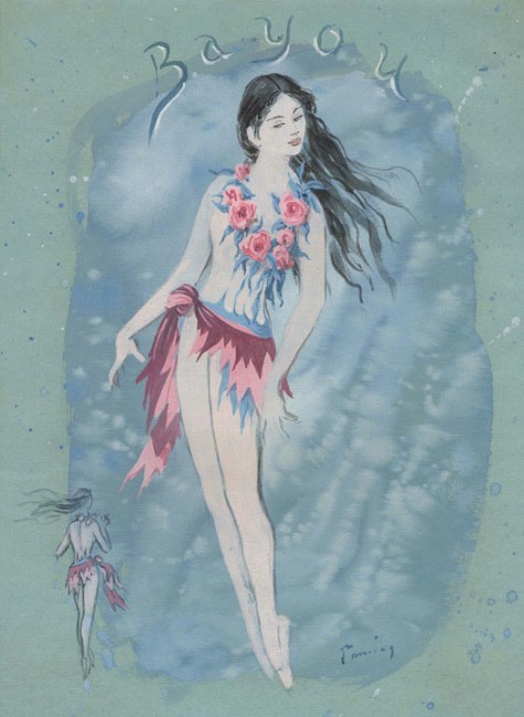 Costume design for <i>Bayou</i>, a ballet by George Balanchine