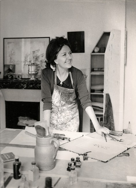Dorothea Tanning in her studio, Paris