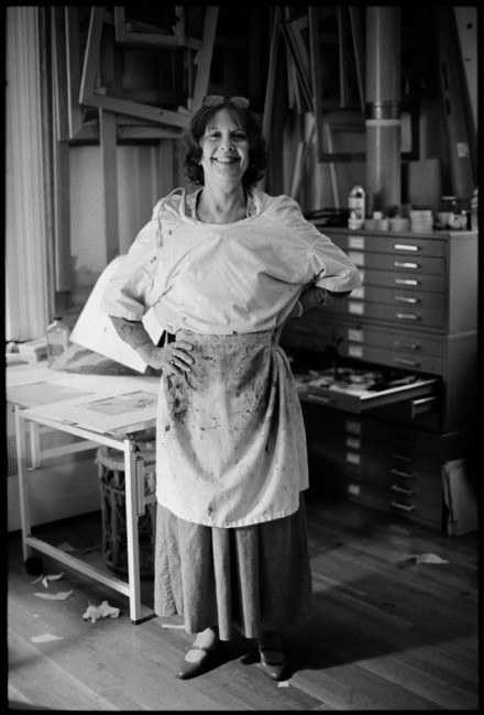 Dorothea Tanning in her studio, New York